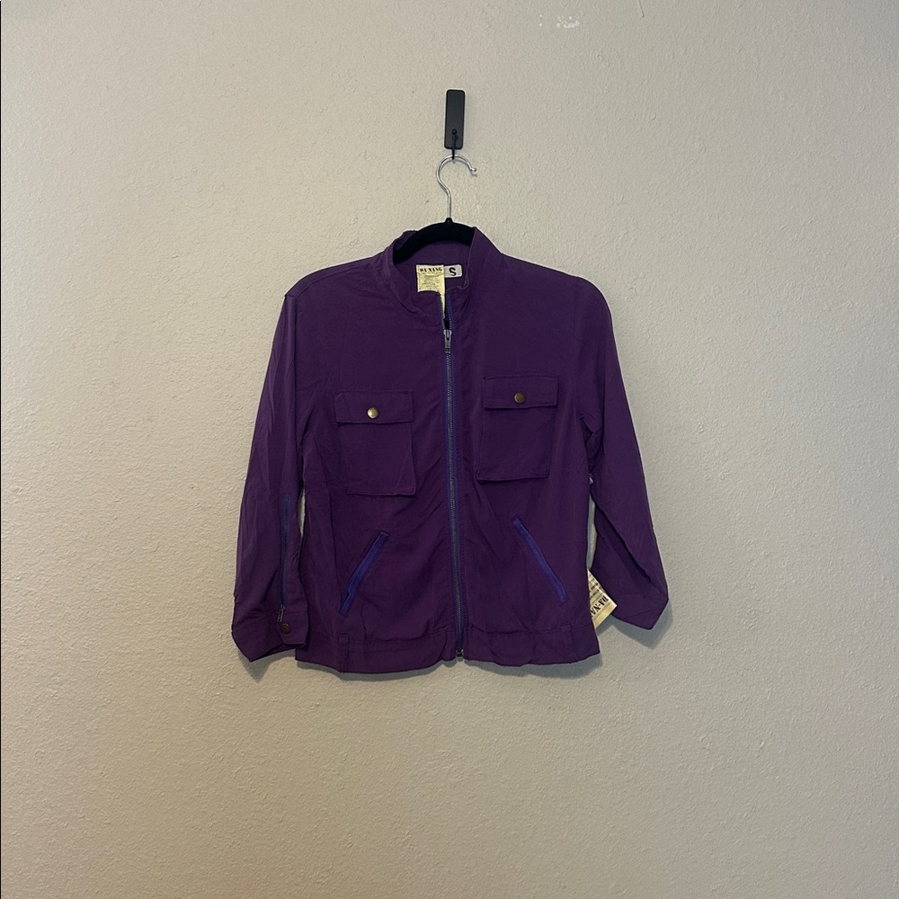 Da Nang‎ Silk Blend Purple Jacket Size Small NWT